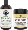Wydajność lewego wybrzeża 32oz Premium MCT Oil i 16oz Vanilla MCT + Collagen Powder