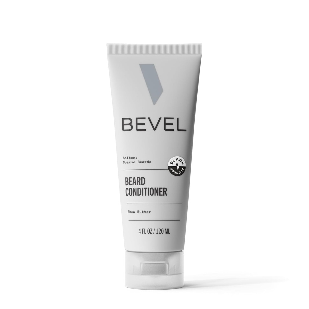 Bevel Beard Conditioner dla mężczyzn - Beard Softener z oleju kokosowego, Masło Shea i Aloe Vera, Softens and Conditions Beard pomóc zmniejszyć złamanie, 4 Oz
