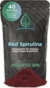 Holistic Bin Organic Astaxanthin Proszek Dwutlenek 124; Potężny Naturalny Suplement Przeciwutleniaczy dla Smoothies i Kapsułki Dwutlenek 124; Cały Haemococcus Pluvialis Suplement Algae (20 gramów)