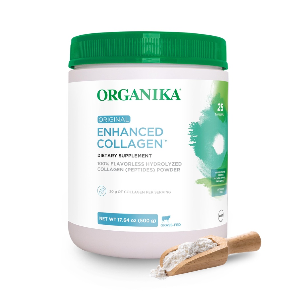 Organika Ulepszony Zhydrolizowany Kolagen Peptydy Proszek: Easy Absorption Unflavored Kolagen Proszek do skóry, włosów, paznokci, łączników, mięśni, & Gut - Keto, GMO- Free, Grass- Fed - 25 Day Supply - 18 oz