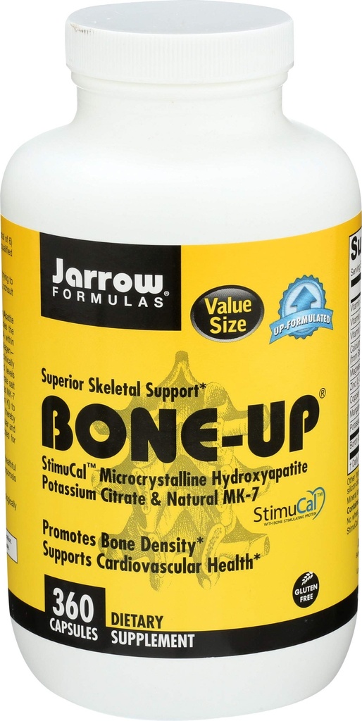 Jarrow Fixas BoneUp for Bone Density - Witamina D3 i K2, Wsparcie wapniowe, 360 Kapsułki, Promotes Skemetal Nutrition, Do 60 Dni dostaw