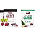 Siła Factor Total Beets Soft Chews z buraków, ekstrakt z winogron, przeciwutleniacze, azotany, L-Citrulline, 120 Count, 2-Pack i Smarter Greens Superfood Chews z 25 + Superfood, Probiotyki, Antyutleniacze, i Fiber, 60 Count