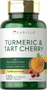 Carlyle Turmeric i Tart Cherry Kapsułki 124; 120 Hrabia 124; z Bioperine 124; Wegetarian, Non-GMO, Gluten Free Supplement