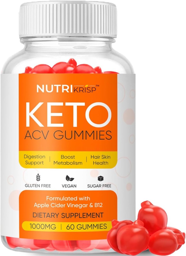 Keto ACV Gummies - Bezcukrowy Glutenowy Jabłkowy Cydr Suplement Oceanu dla Kobiet (1000MG)