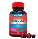 Olejek kryla antarktycznego 1000mg, Omega 3 Suplement APROEPA, DHA, fosfolipidy i Astaksantyna - 120 Softgeli