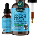 Ressentials zwierząt Colon Rescue dla psów i kotów - Zaparcia Relief, Stool Softener z Śliski Elm, Marshmallow Root, Licorice Root - 1 Fl Oz