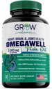 wzrost witaminy Triple Siła Omega 3 Fish Oil, 800 mg EPA 600 DHA Suplement do serca, Mózg i wsparcie immunologiczne, Absorbowalne Triple Siła, zrównoważony sourced - Mini Softgels - 30 Day Supply