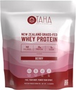 Taha Health & Nutrition Berry Flavored Shey Protein Concentrat Powder, 25g Protein, 140 Calories, 2g Sugar British 124; New Zealand Grass- Fed, Free- Range Dairy British 124; Gluten and Soy Free, Keto, Kosher British 124; 2LB