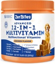 12- in-1 Pies Witaminy i Probiotyki 120 Soft Chews - Organic Multivitamin z Glukozaminy dla psów - Joint Support Supplement for Dogs of All Ages, Rozmiary, & Breeds, Wspiera skórę, serce, odporność