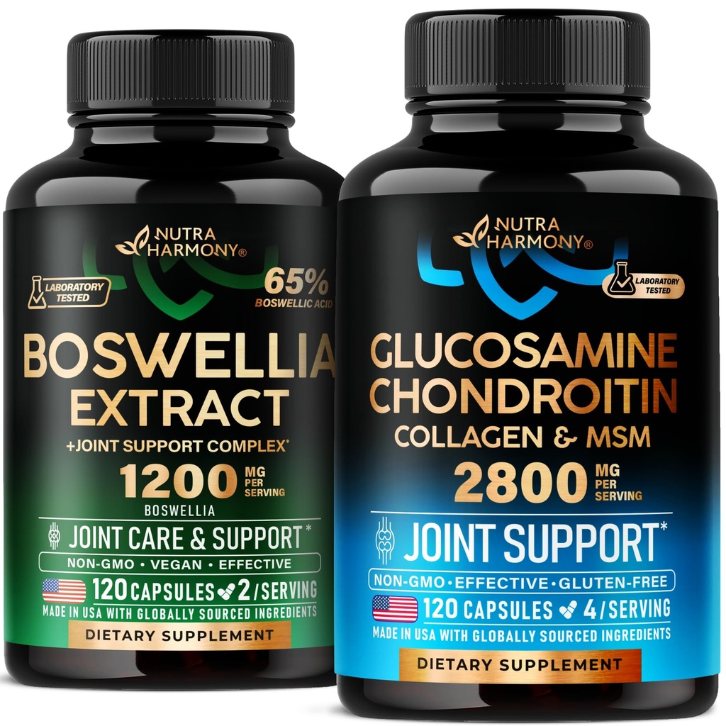 NUTRAHARMONY Glukozamina Chondroitin & Boswellia ekstrakt kapsułki