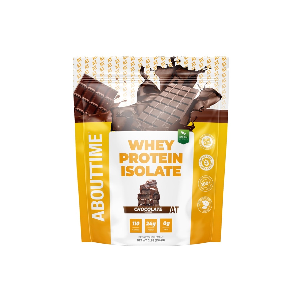 Czas Białko serwatki Izolacja Proszek 24g Czekolada, Naturalne składniki, Non-GMO, Gluten- Free, Bezmleczny, Zero Cukier, Niskie węglowodany, 32 Służenie