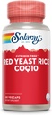 SOLARAY Red Yeast Rice Plus CoQ- 10 & No- Flush Witamina Niacyna B- 3, Zdrowe serce i wsparcie sercowo-naczyniowe, Nienapromieniowane & Citrynina Free, 60 Dni Gwarancja zwrotu pieniędzy, 60 Służenie, 60 WegeCaps