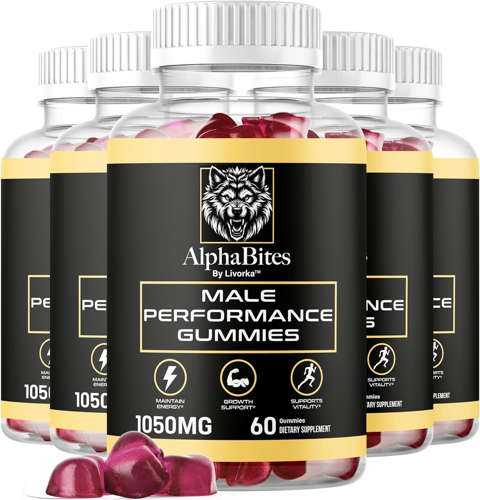 LIVORKA (5 pack) Alpha Bites Gummies, Alpha Bites, AlphaBites Gummies, Advanced AlphaBites Formula, 150 Count