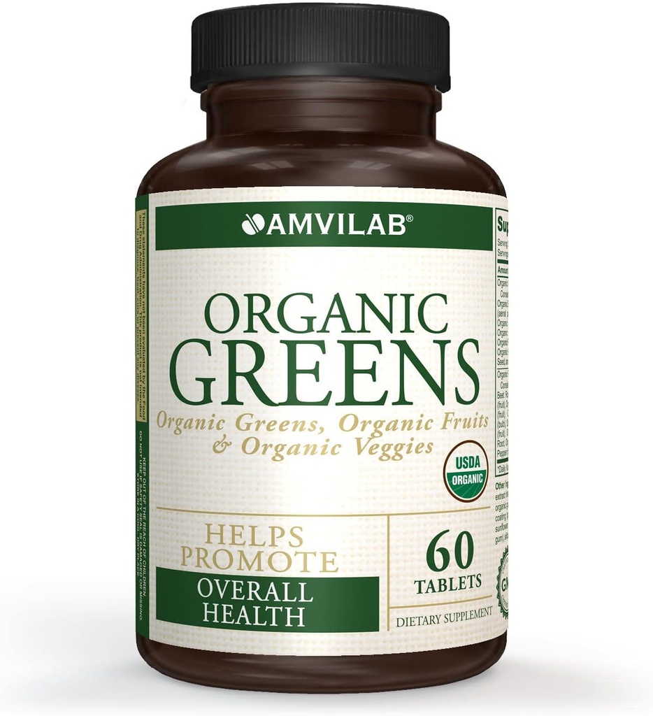Organiczne Zielone, Owoce i warzywa Najlepszy suplement do zwiększenia energii, Detox, Poprawa zdrowia. USDA Organic, Gluten Free, Wegan, Non-GMO, No. 1 Źródło Esential Nutrition ent- Bogata SuperFood 60 Count