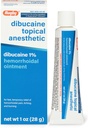 Rugby Dibucaine Tematyczne anestetyczne 1% Hemorrhoid Ointment - Pain Relief Cream for Sartching and Burning, Hemorrhoid Treatment, Anti Itch Cream 1 Oz (1 Pack)