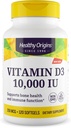 Zdrowe początki Witamina D3 10 000 IU (Non-GMO, Wysoka potencja, Wsparcie dla kości, Wsparcie immunologiczne, Gluten Free), 120 Softgels