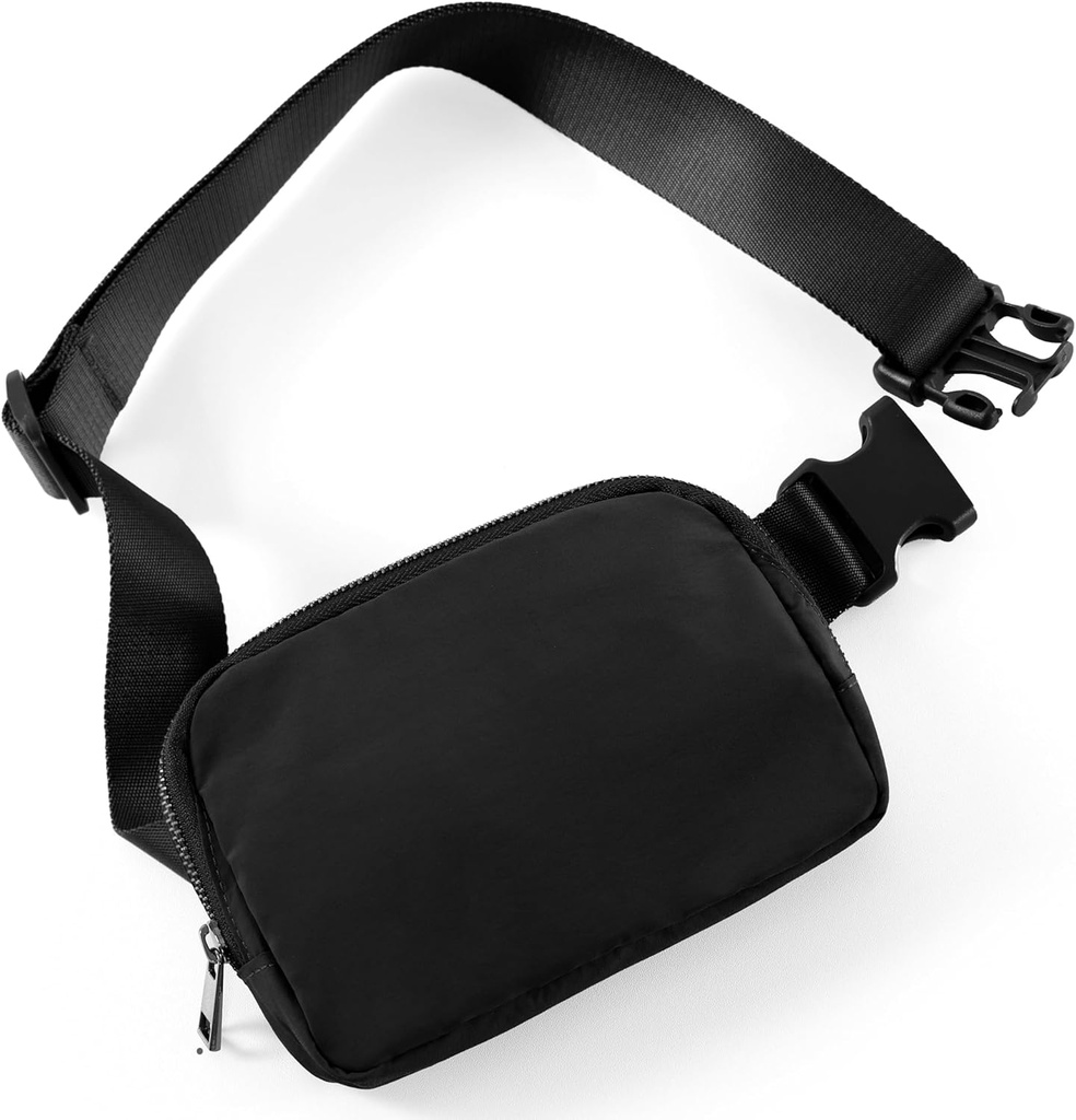 ODODOS Unisex Mini Pas z regulowanym paskiem Mała Fanny Pack do treningu jazdy pieszej, Czarny