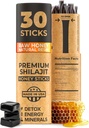 Miód SHILAJIT NATURAL - Shilajit Resin with Raw Honey, Fulvic Acid & Trace Minerals, Plant Based Nutricents for Energy, Immune Support & Vitality - 30 Shilajit Sticks