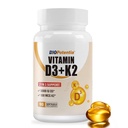 Witamina D3 K2 (MK7) Softgel Supplement, Witamina D3 5000 j. m. & K2 100MCG z MCT Oil Supplement, Immune Support, Bone & Teeth Health, Gluten- Free, Non-GMO Supplement 124; 90 Softgels