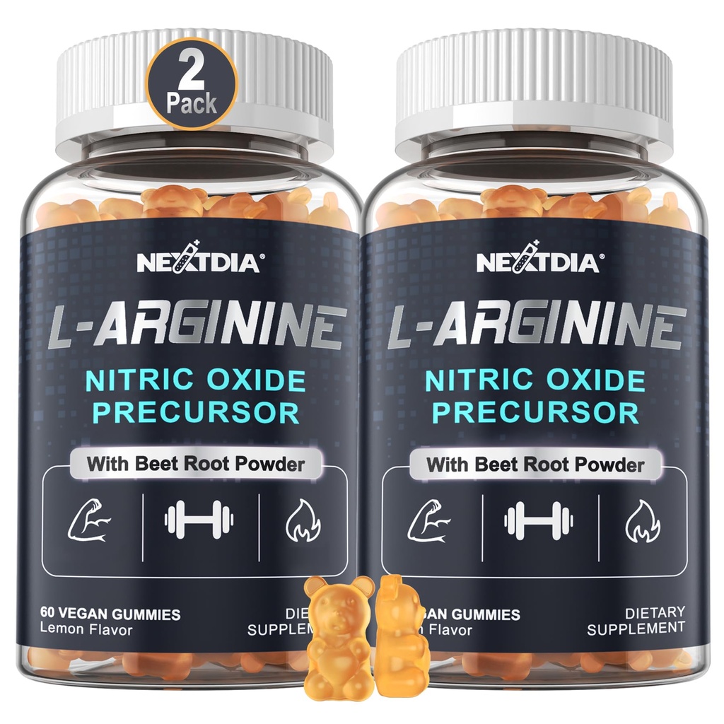 Bezcukrowy L Argininy tlenku azotu Gumiaki 1300mg dla mężczyzn i kobiet z L Citrulline, Beet Root, B3 Between 124; L Arginine L Citrulline Supplements