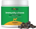 MIOS Immunitet Chew for Dogs - Wsparcie układu immunologicznego, Przeciwutleniacze, Pomaga Cellular Health & Vitality- z Colostrum, Resveratrol, Astragalus Root, i Mushrooms - Daily Chewable Supplement