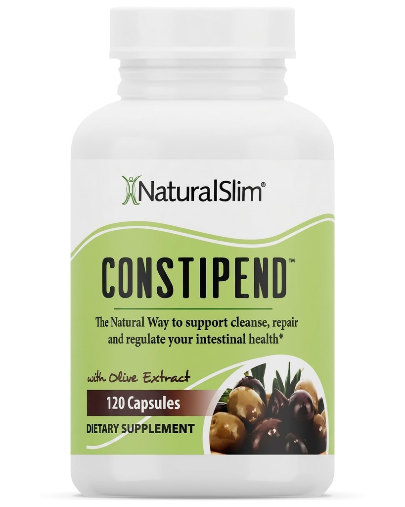 NaturalSlim, Zaparcia Relief, Stool Softeners Constipend, Colon Cleanser for Women & Men with Magnezu Citrate, Asparagate & Olive Extract, 120 Kapsułki warzyw