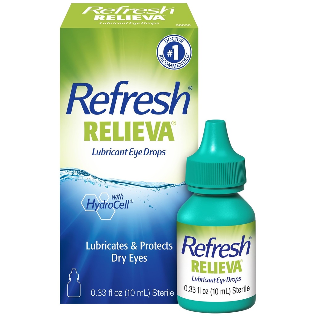 Odśwież Relieva Lubricant krople do oczu, 0.33 Fl Oz Steryl, Opakowania mogą Vary