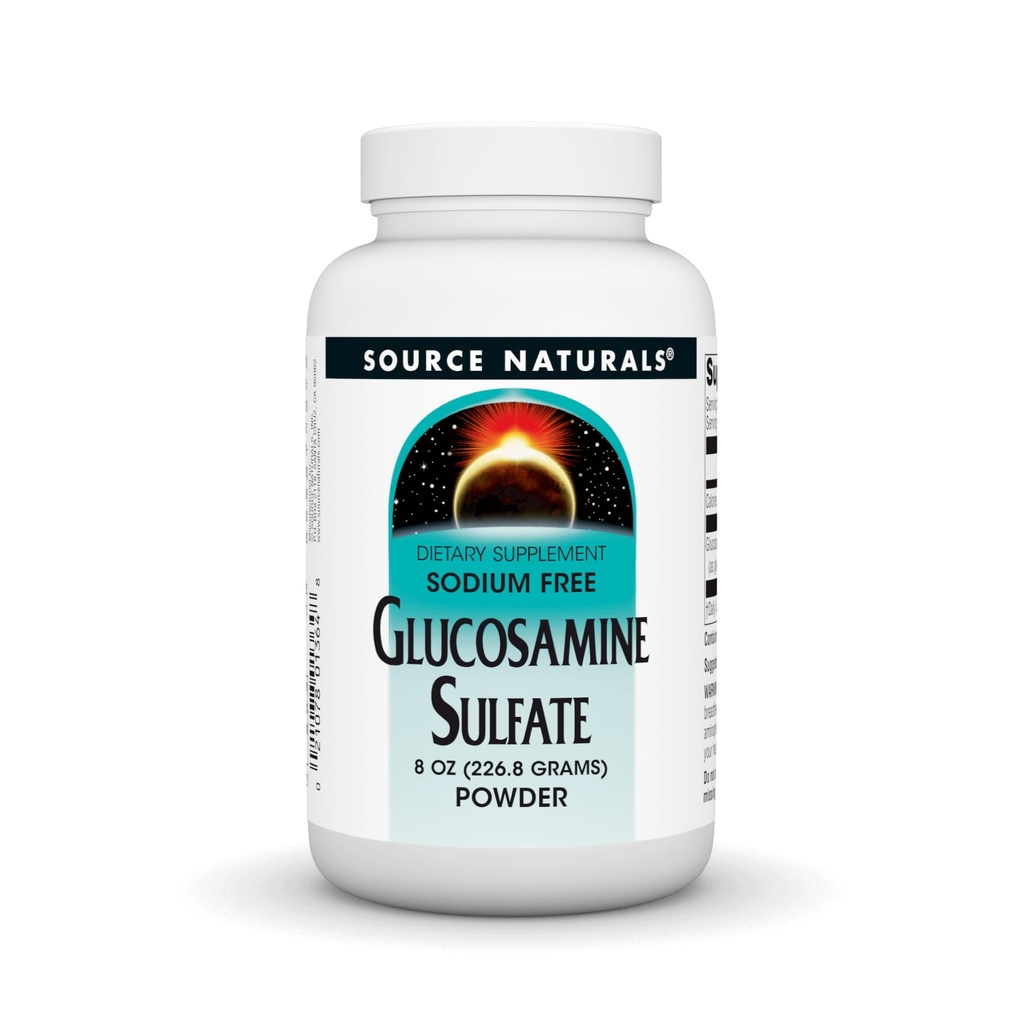 Źródło Naturals Glukozamina Siarczan, Proszek wolny od sodu do wspólnego wsparcia - 8 oz Proszek