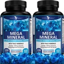 Potent Garden 2-Pack Mega Mineral Supplement Complete Mineral Complex with Calcium Magnesium Zinc Potassium Boron Selenium Chromium & 72 Trace Minerals Iron Free Calcium Supplement -200 Pills