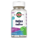 KAL Relax- a- Saurus, Supplement wsparcia dla dzieci, L- Theanine dla dzieci z ziołową ulgą i relaksacją i mieszanką, Pyszne naturalny aromat winogronowy, 60- dniowa gwarancja, 30 Chewables