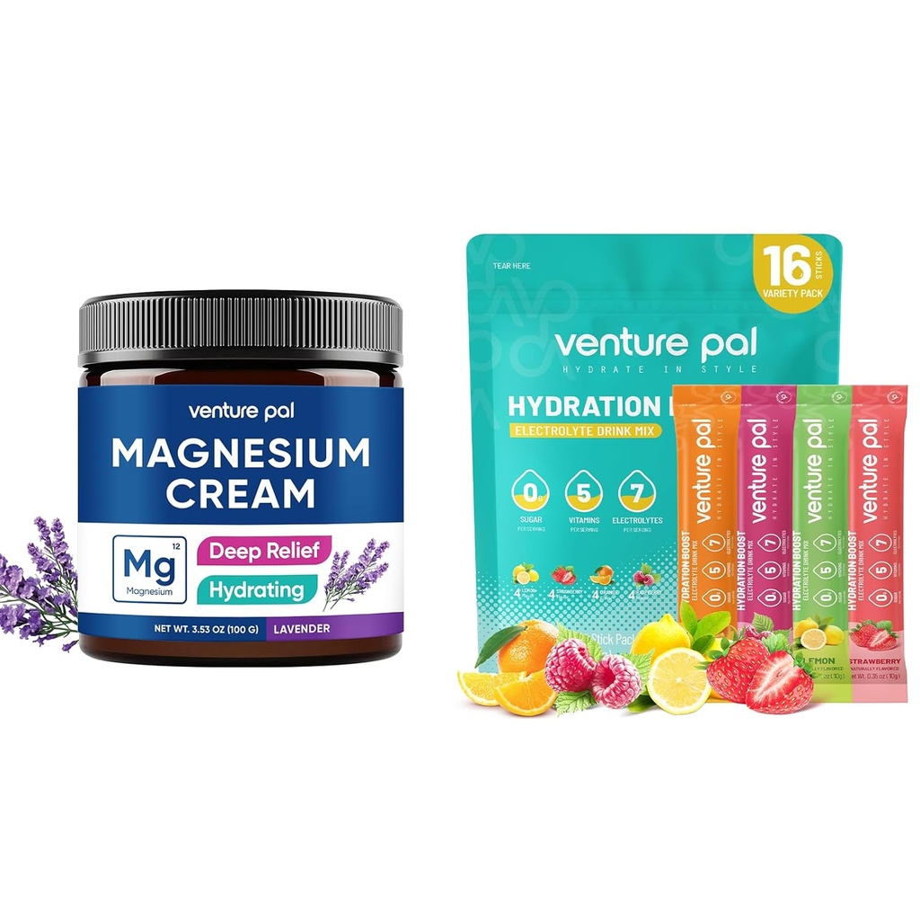 Venture Pal Moisturizing Magnezu Lotion & Sugar Free Electrolyte w proszku