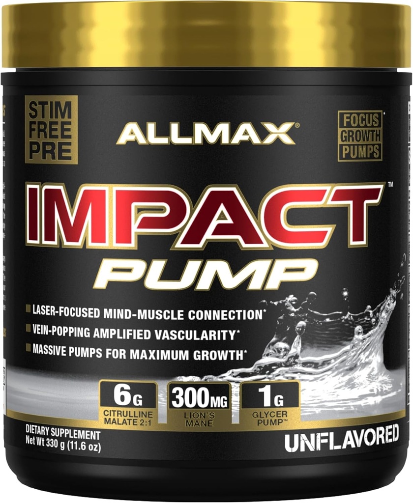 ALLMAX Odżywienie impact Pompa Stim Free Warsztaty, 30 Sługi (Unflavored)