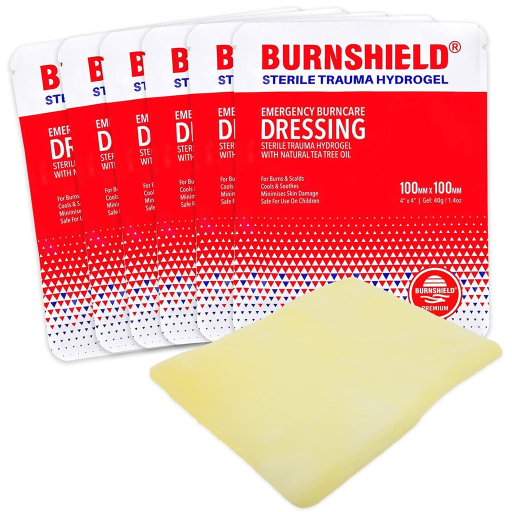 Burnshield 4 "X 4" Oparzenie ubierania, Steryl - 6 Hrabia