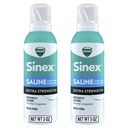 VICKS Sinex Saline Dodatkowa siła Nasal Spray, 3X Skoncentrowane * Lek wolny Ultra Fine Mist, Nieustannie oczyszcza Mucus, Ultra Skoncentrowane do wyraźnego zatłoczenia szybko, Bezpieczny do codziennego użytku, 5 OZ x 2