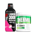 PROSUPPS L- Carnitine 3000 Stymulant Free Liquid Shots (31 Servings, Dragon Fruit) i Thermo Fat Burning Termogenic Powder (25 Servings, Spicy 'Rita) Bundle