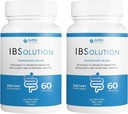 IBSolution - Digestive Health Supplement, Gaz, Bloating, Biegunka, Zaparcia Relief, Ból brzucha, Z Psyllium, Promowanie Regularności, Wspiera Gut Health, Made in USA - 60 Kapsułki wegańskie, 2-Pack