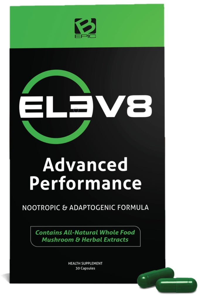 BEpic ELEV8 Advanced Performance Supplement - 30- Day Supply (30 Kapsułek) 124; Unlock Ancient Medical Secrets for Optimal Health and Functional (Packaging May Vary)