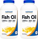 Nutricost Fish Oil 1000mg (560mg Omega-3), 240 Softgels (2 butelki)