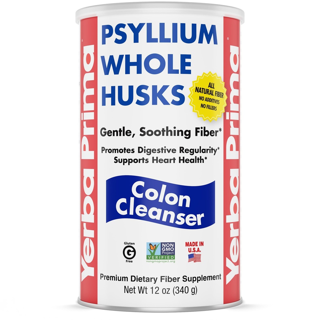Yerba Prima Psyllium Husk, 12 Ounce - cały suplement włókna Husk, Wegan, Brak cukru lub sztucznych słodzików, Nie GMO, Gluten Free