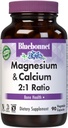 Bluebonnet Nutrition Magnez & Wapń 2: 1 Stosunek, Bone Health *, Non-GMO, Wegan, Kosher Certified, Gluten- Free, Soy- Free, Dairy-Free, 90 Kapsułki roślinne, 30 Słupki