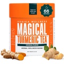 JESSICA WELLNESS magiczna herbata turmerowa z imbirem, papryką czarną i stewią 124; Turmerowy proszek organiczny mieszanka 124; 3.5 oz (oryginalny aromat)