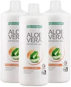 LR Lifetakt Aloe Vera Picie żel brzoskwiniowy Pielęgnacja zdrowotna Kobiety Pij codziennie Naturalny zestaw leczenia 3- 1000 ml. / 33.3 fl.oz