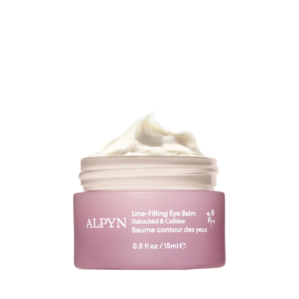 Alpyn Line- wypełnianie balsam do oczu z Bakuchiol & Kofeina, Zmniejszyć wygląd cienkich linii i zmarszczki, Minimalizować wygląd puffiness & target Dark Circles, 0,5 oz / 14 ml