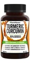 Kurkumina kurkumina z BioPerine Black Pepper & 95% Kurkuminoidy, 1965mg, Maksymalna absorpcja do wspólnego wsparcia, Kapsułki niezawierające GMO Turmeric, Made in USA - 90 Czapki Veg