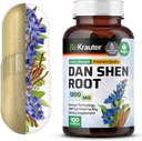 BIO KRAUTER Dan Shen Korzeń Kapsułki - 1200 mg Moc - 100 Czerwonych Czapek Szałwia - Źródło przeciwutleniające - Salvia Miltiorrhiza Root - Wegan