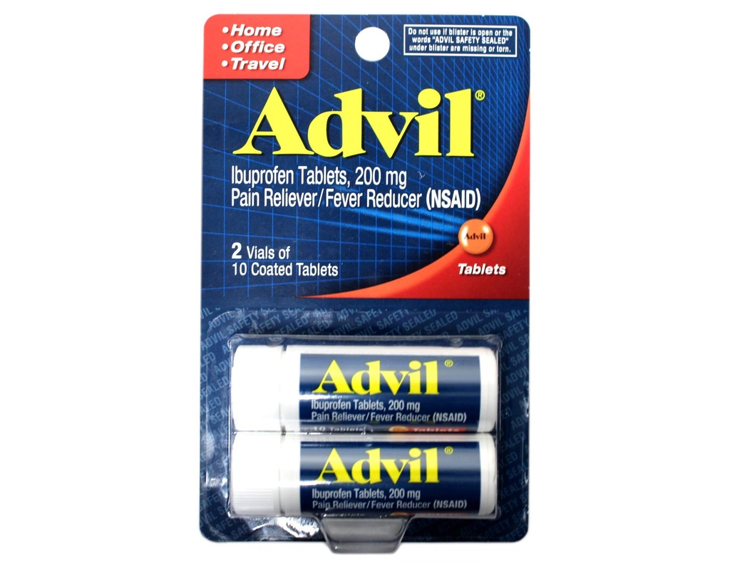Advil Ibuprofen Tabletki powlekane, 200mg, 10 sztuk (opakowanie po 2)