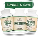 Double Wood Supplements Tongkat Ali, Fadogia Agrestis, and Turkesterone Bundle - Ultimate Mężczyzna Health Bundle for Athletic Performance Support