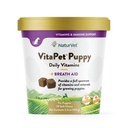 NaturVet - VitaPet Puppy Daily Vitamin for Dogs - Plus Breath Aid - Specjalnie opracowany, aby zapewnić szczenięta z witamin esencjonalnych, Minerały, Amino Acids & Tłuste Acids (70 Soft Chews)