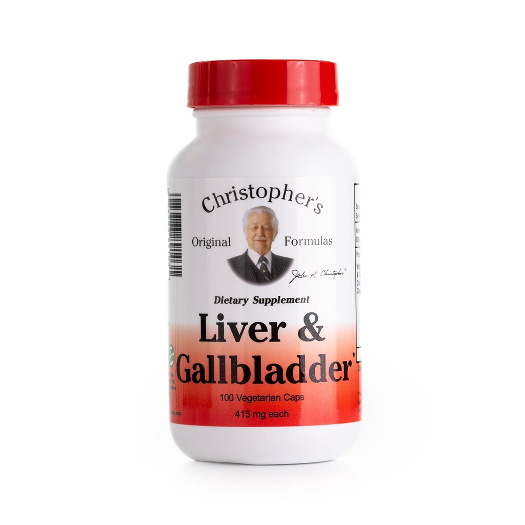 Christopher 's Original Completas Wątroba & pęcherzyk żółciowy Formuła kapsułki - Suplementy pęcherzyka żółciowego z Digestive Enzymes & Natural Herbs