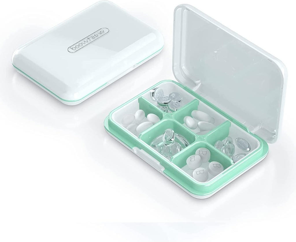 Daily Pill Organizer, Pill Box for Purse - Dtouayz Travel Pill Case, Suplement witaminy i Dispenser leków wodoodporny 6 Składnik leku, Tygodniowy duży pojemnik na lek